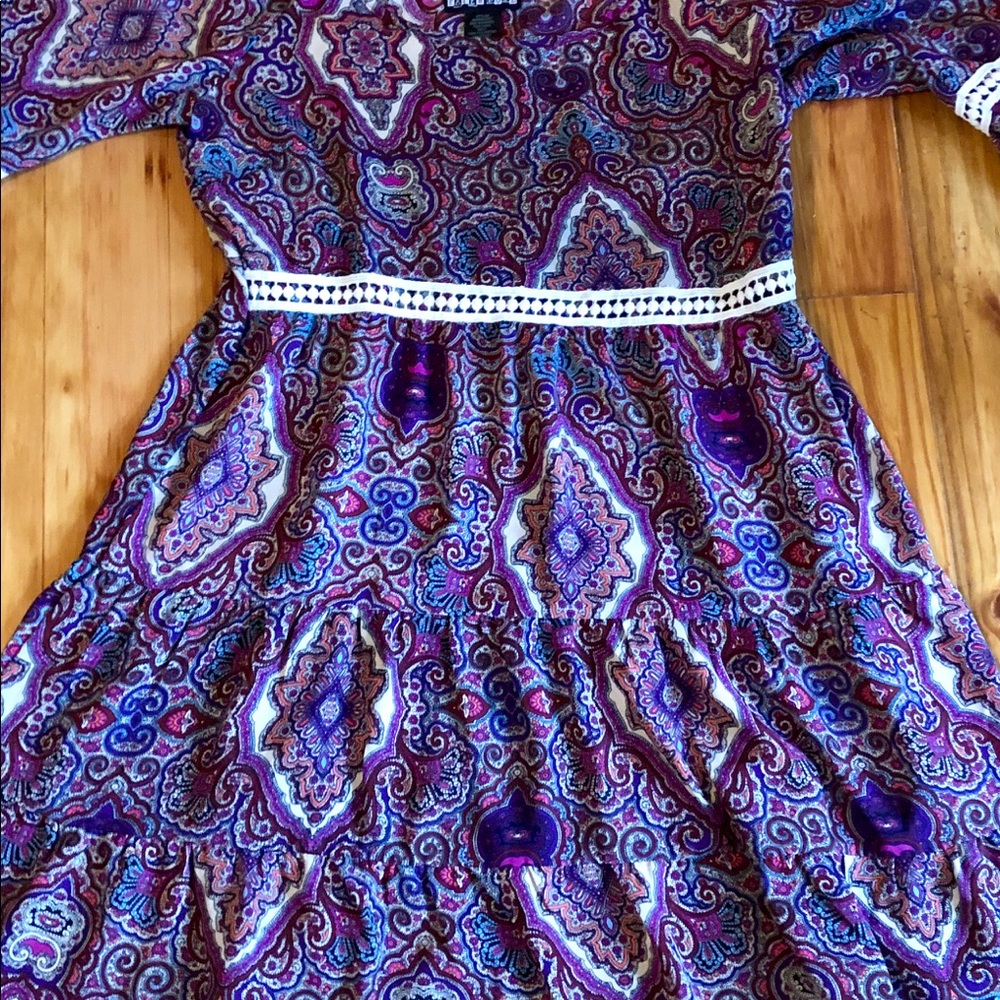 Boho flowing mini dress